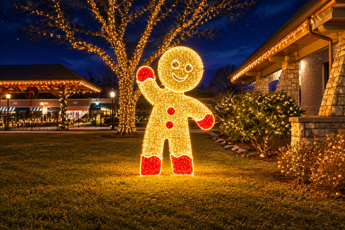 Commercial Giant LED Gingerbread Man Display (6.5ft & 10ft)