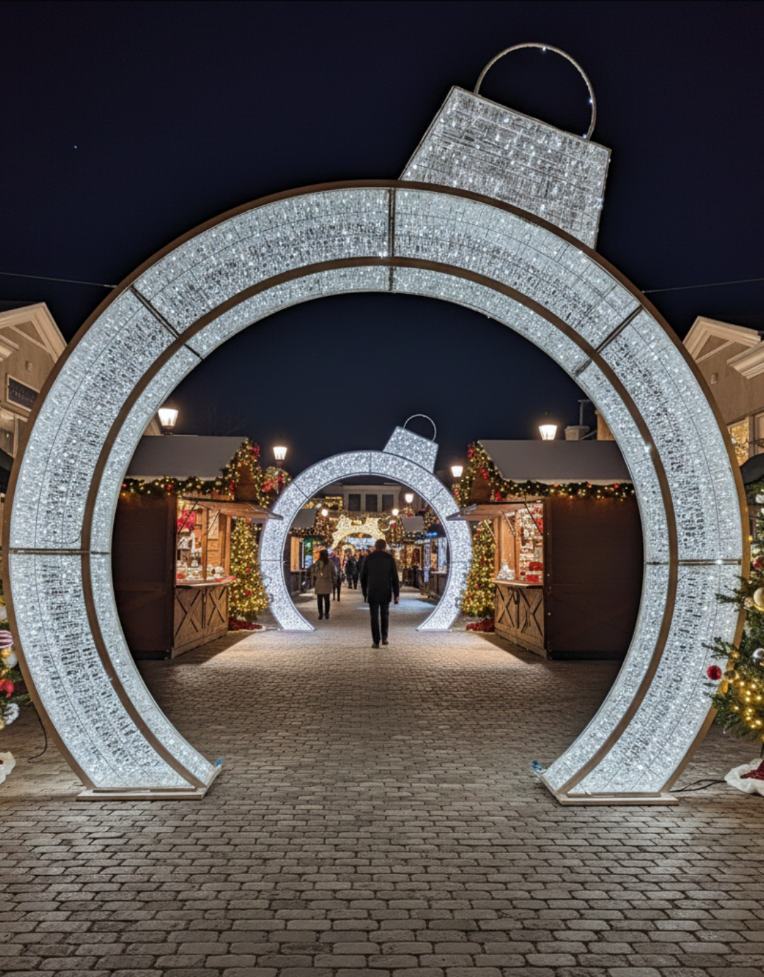 11ft 3D Arch Ornament Walk-Thru Photo Op