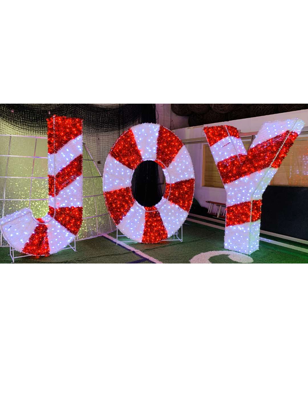 Tinsel JOY sign 8ft