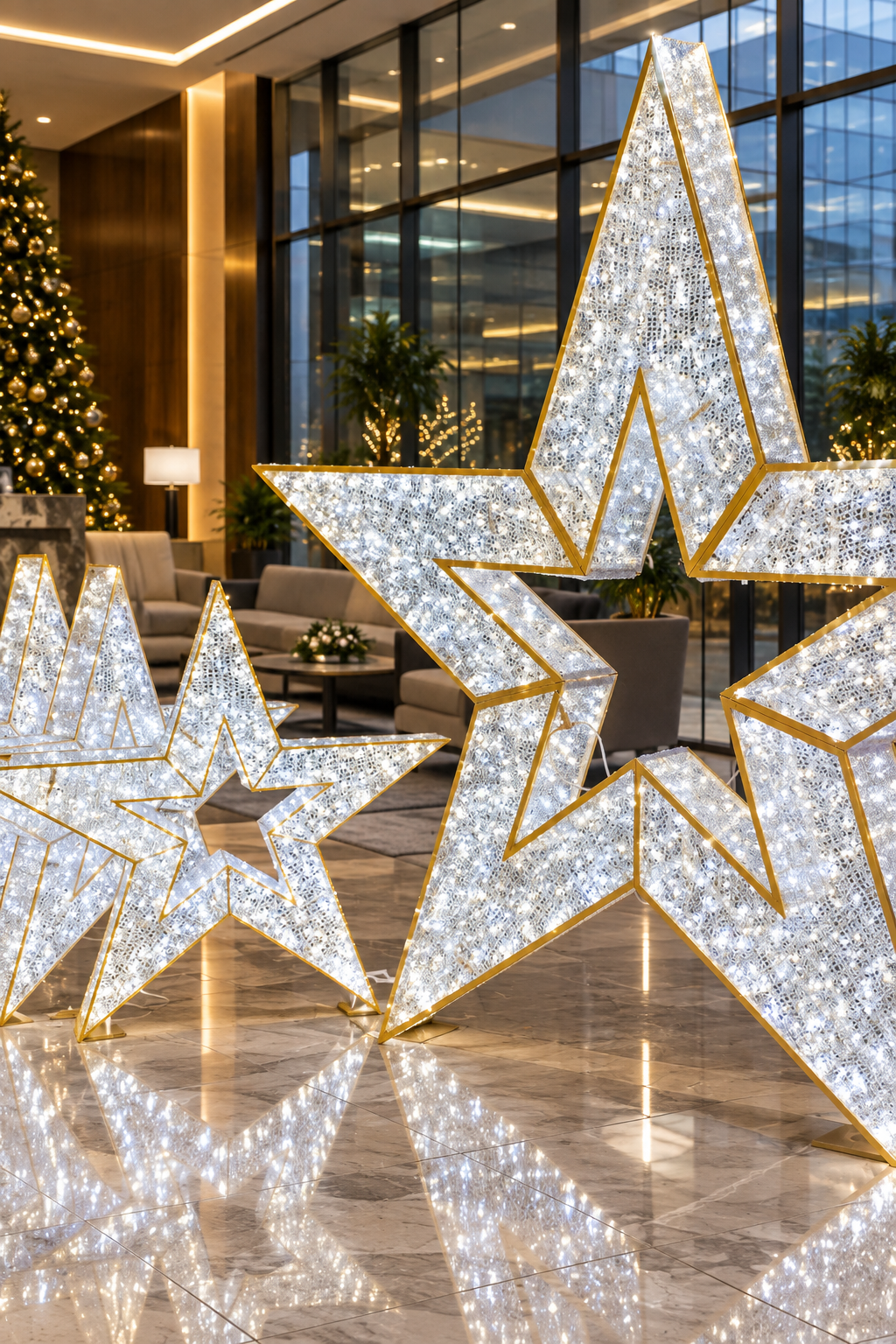 Commercial Waterfront 3D LED Star Display (6.5ft & 9ft)