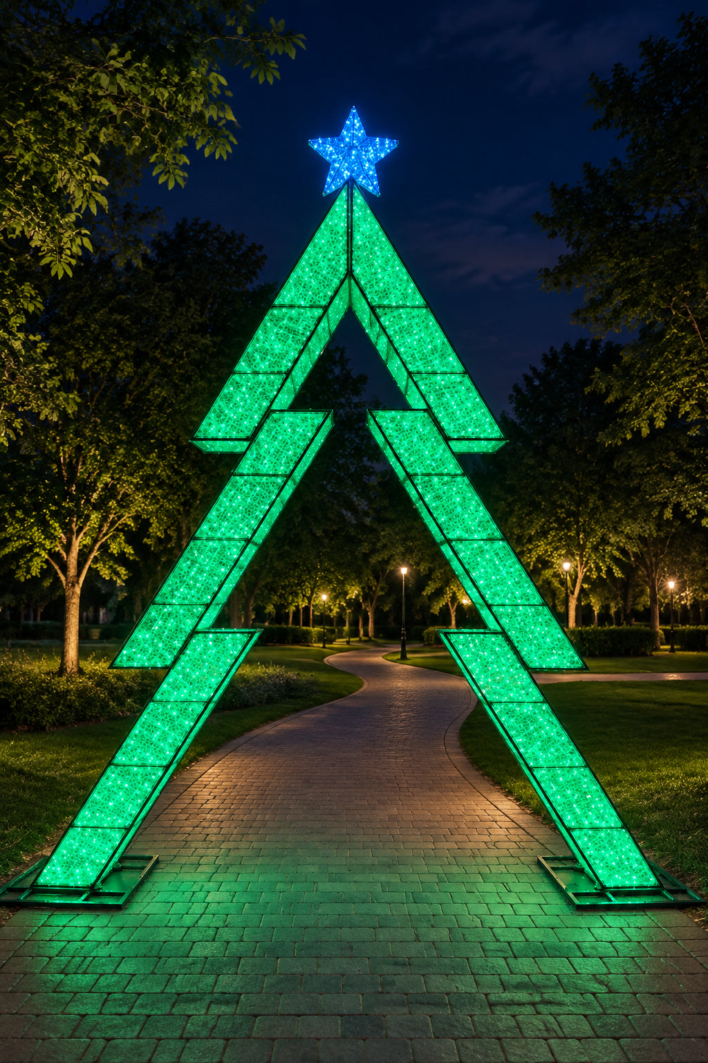 Commercial 13ft LED Tree Archway Walk-Thru Photo Op Display