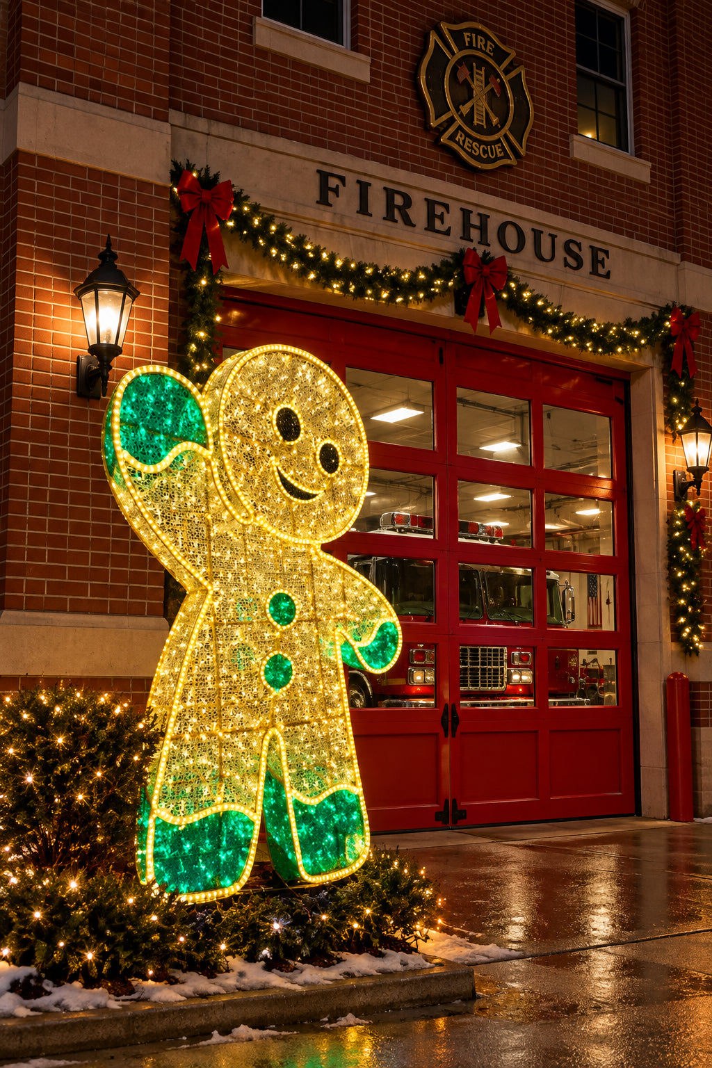 Commercial Giant LED Gingerbread Man Display (6.5ft & 10ft)