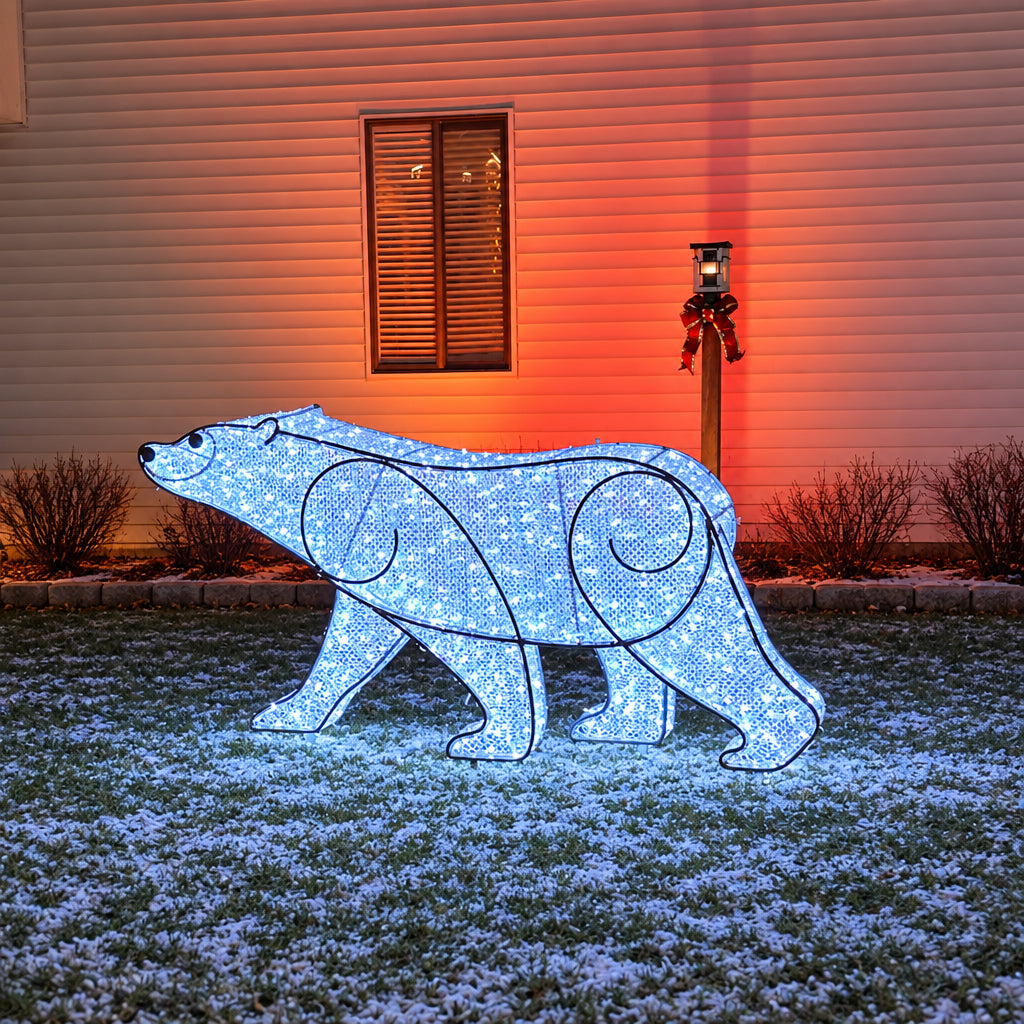 Commercial Waterfront 3D LED Polar Bear Display (3ft & 5ft)