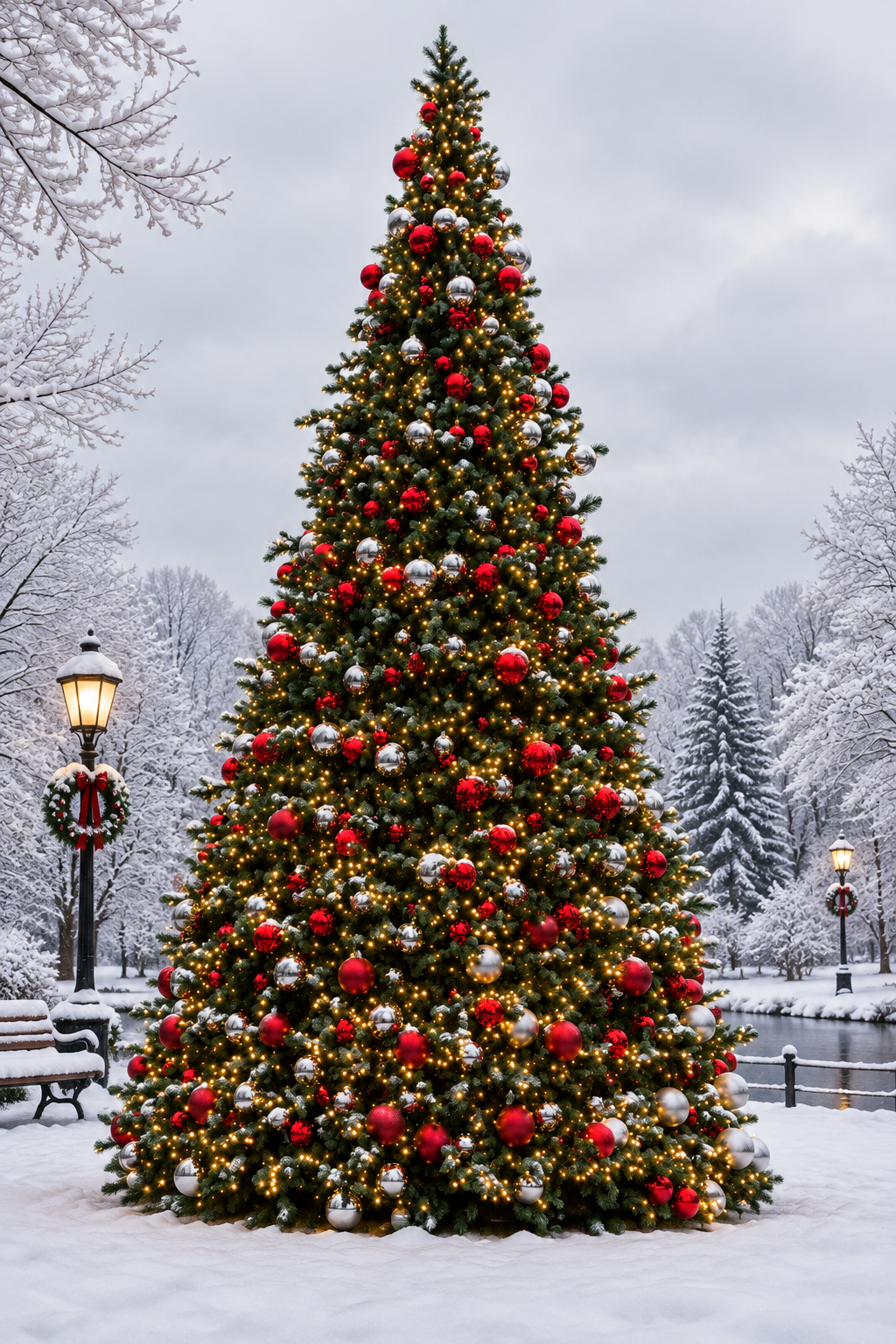 Commercial Giant Carolina Tower Christmas Tree - 20ft & 30ft LED Warm White